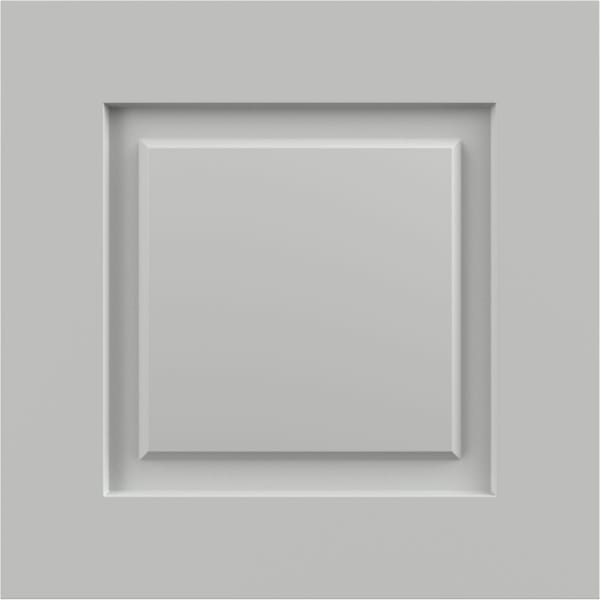 Ekena Millwork 12"W x 12"H True Fit PVC Raised Panel Shutters Sample, Hailstorm Gray SAMPLE-TFPRPST - main